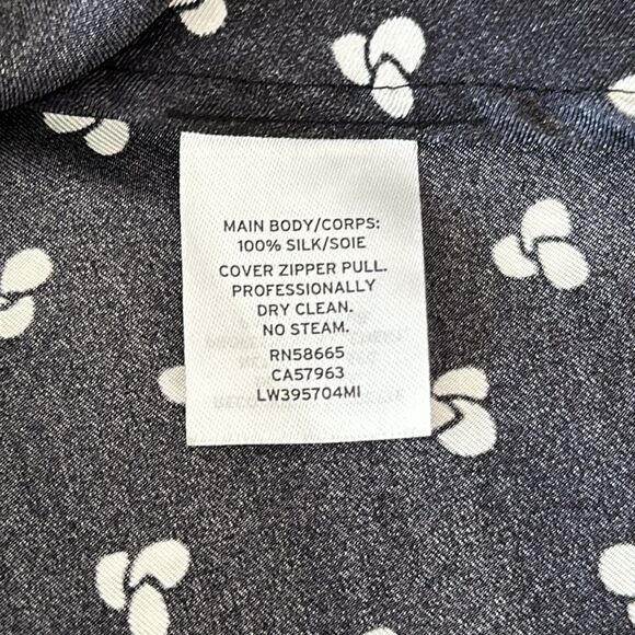 LEWIT Women’s Printed Black Silk Tank Top with ruffle peplum hem Size XL - Picture 10 of 10